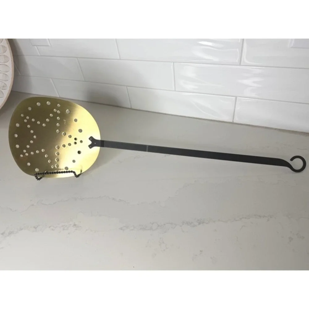 Baldwin Brass Wrought Iron‎ Star Perforated Skimmer 25.5 Inch - Rare